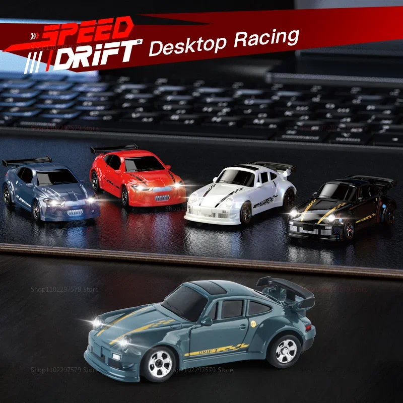 1:64 RC Drift Car 2.4G High-Speed Racing Cars Four-Wheel Mini Desktop Remote Control Car