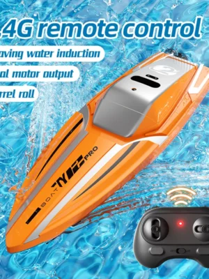 2.4G Mini RC Speedboat Double Motor High Speed Ship Waterproof RC Stunt Boat