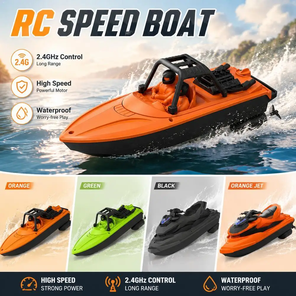 RC Speed Boat Waterproof Remote Control Electric Racing Yacht Toy