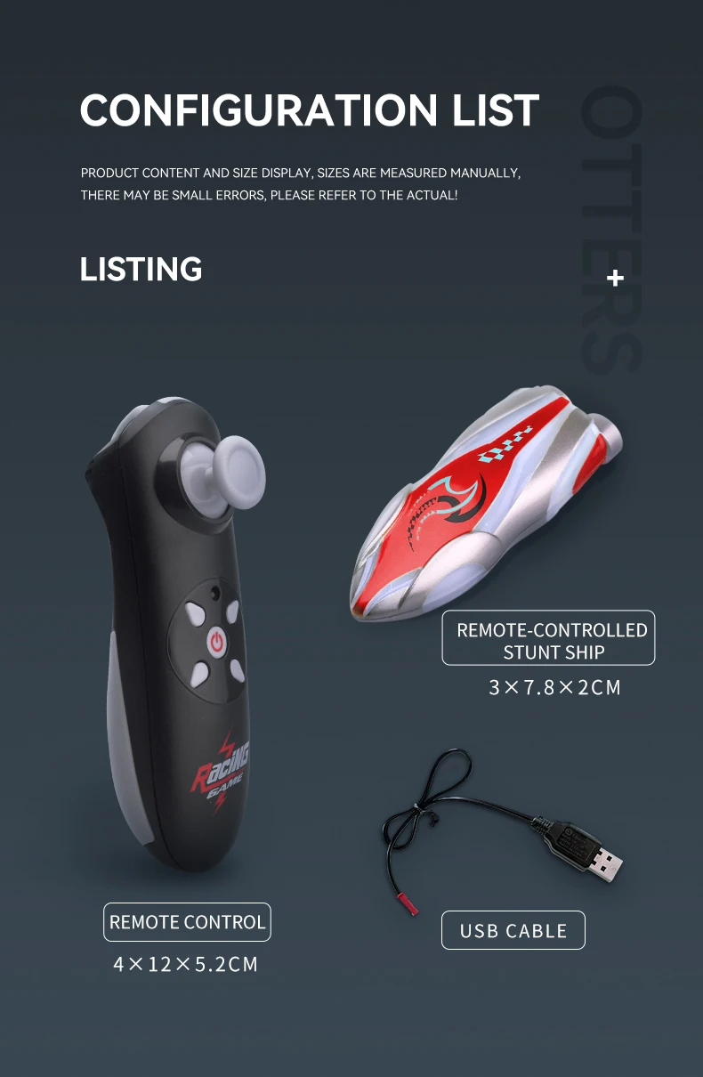 4CH Mini Rc Boat Remote Control Stunt Ship with Light Rotatable Water Toy Radio-Control Speedboat - Image 9