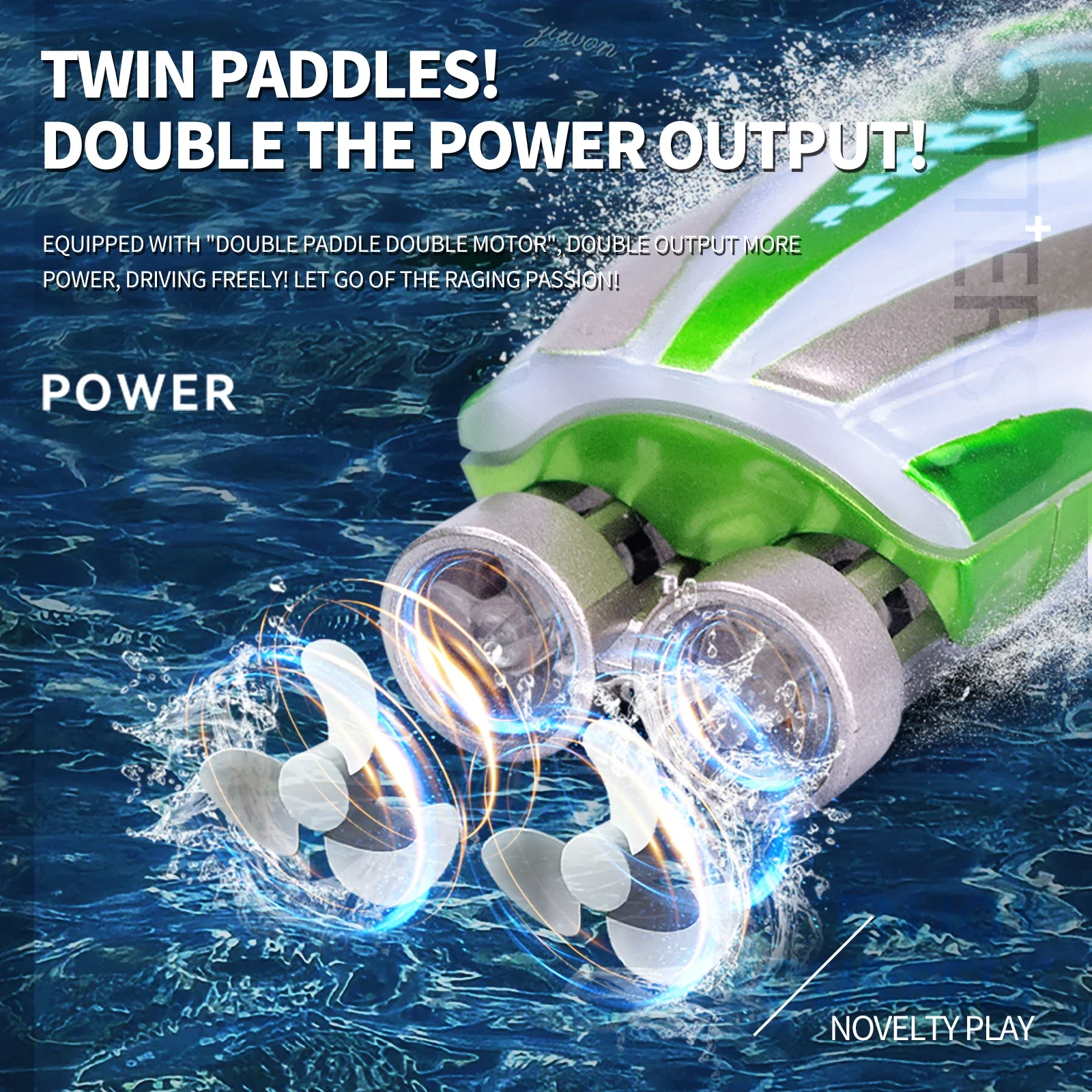 4CH Mini Rc Boat Remote Control Stunt Ship with Light Rotatable Water Toy Radio-Control Speedboat - Image 4